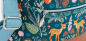 Preview: Projekttasche Midnight Forest petrol